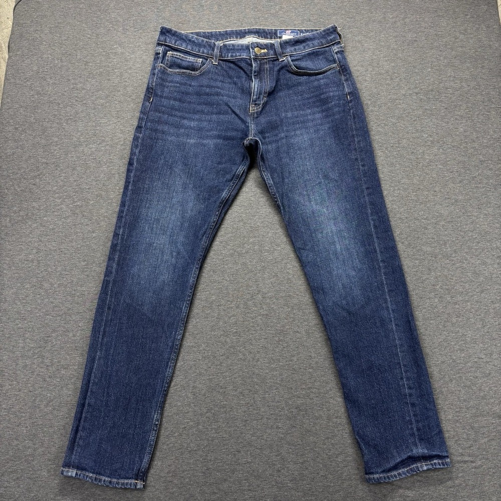 Vineyard Vines Jeans Mens 33x32 Blue Denim Straight Leg Stretch 1P001198